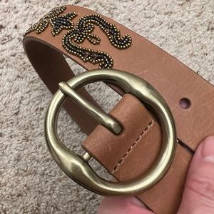 Lucky Brand beaded leather belt